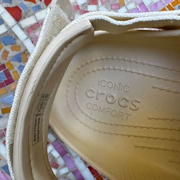 Size M 11 / W 13 Crocs Classic Hiker Xscape Chunky Platform Sandals Vanilla Shoe - Picture 9 of 14